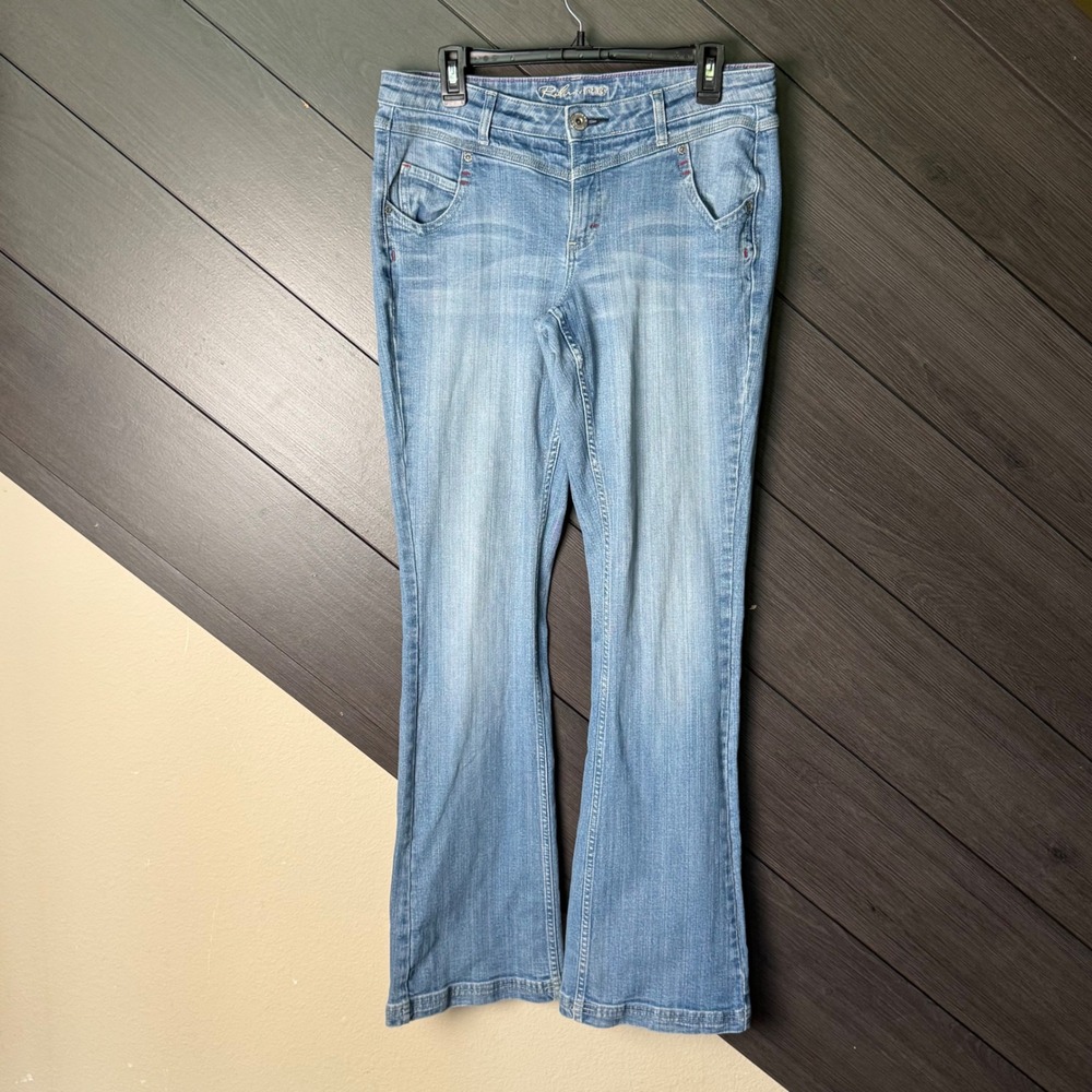 Riders by Lee Women's Bootcut Jeans Light Wash Size 11L 34 Inseam Y2K Low Rise